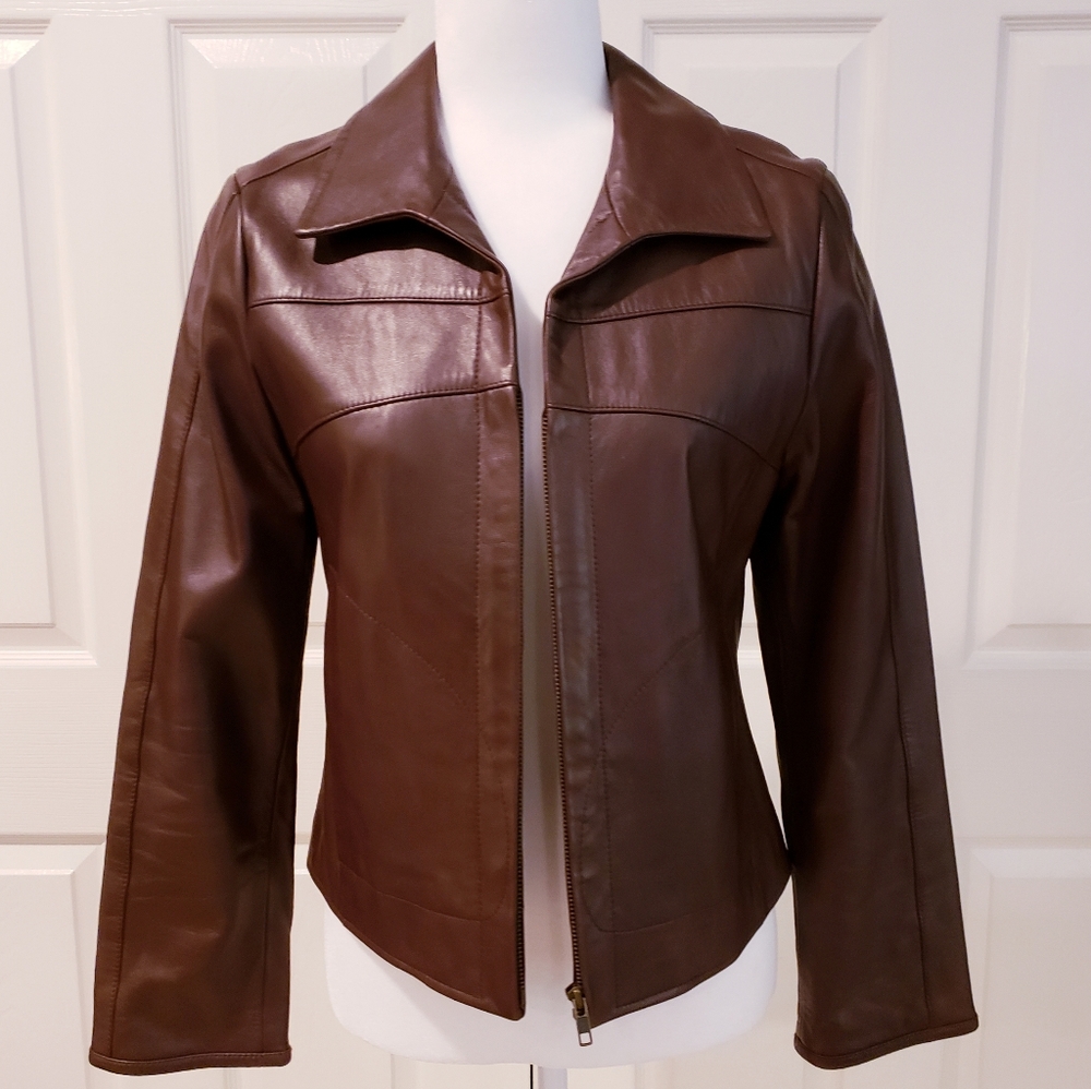 Neely Mack - San Francisco brown leather jacket